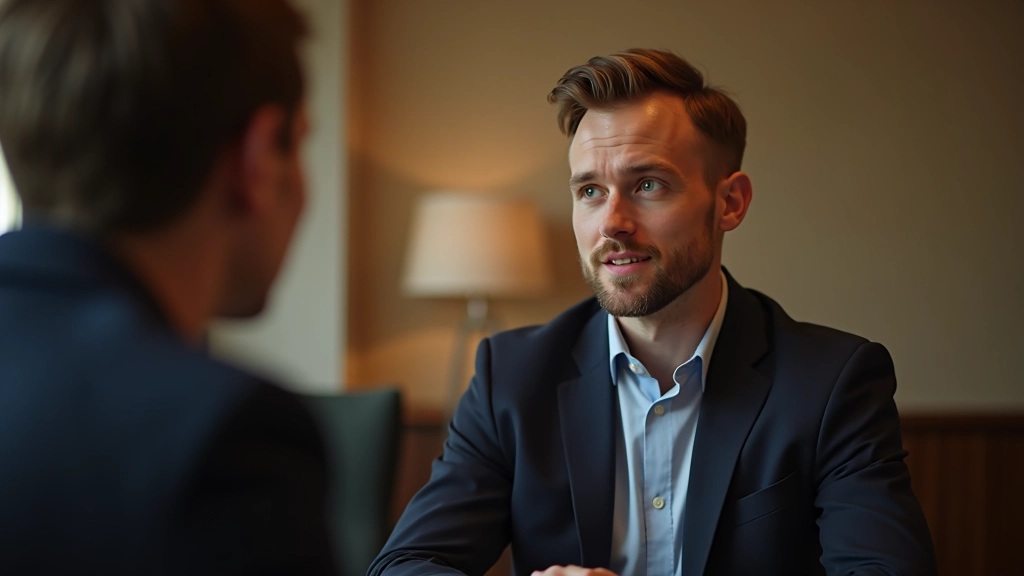 Active listening coach demonstrating full presence and genuine attentiveness during training session