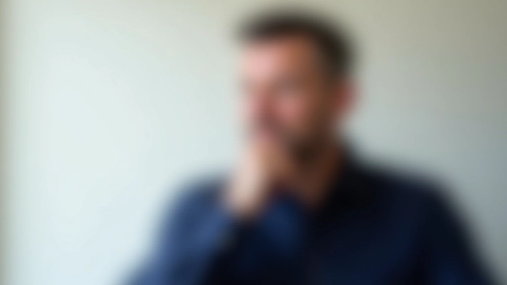 Person looking thoughtful with hand on chin, reflecting during a conversation