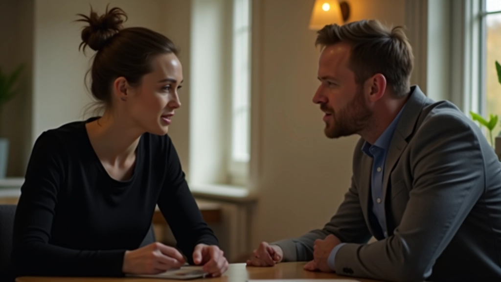 Two people in a meaningful conversation