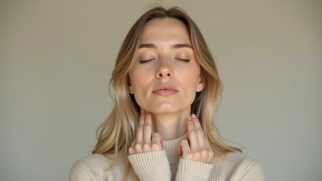 Woman with eyes closed during mindfulness meditation, peaceful expression in calm environment