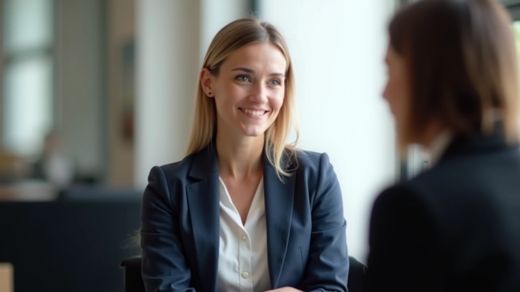 Two professionals having meaningful conversation in modern office space, demonstrating engaged body language and focused attention